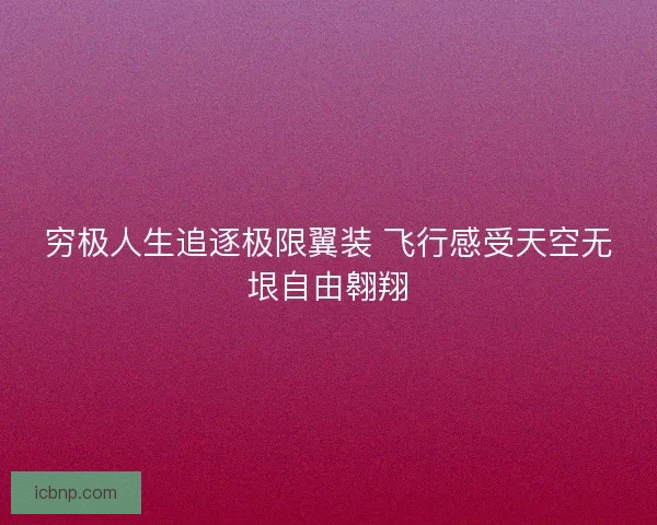 穷极人生追逐极限翼装 飞行感受天空无垠自由翱翔